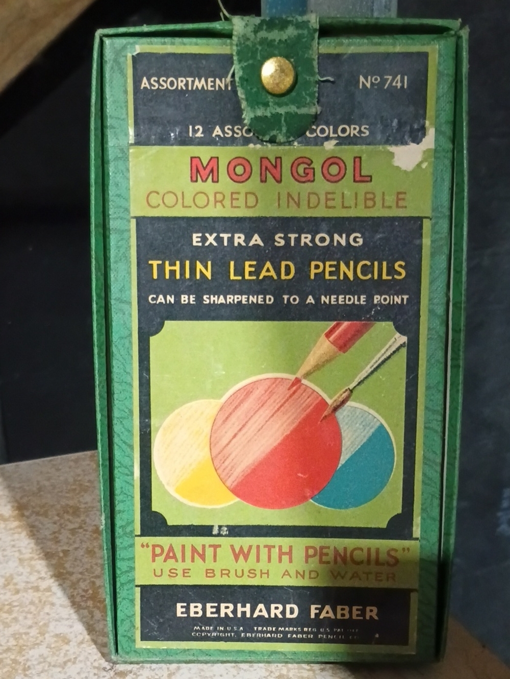 Mongol Colored Indelible Thin Lead Pencils - Green